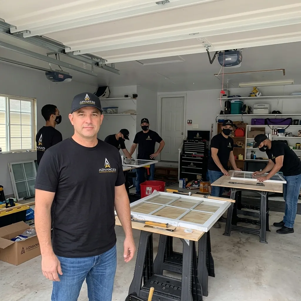 Technician installing window glass same day service DMV