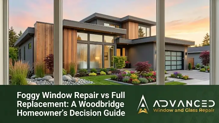 Foggy window repair service by Advanced Window and Glass Repair in Woodbridge VA restoring clarity without full replacement