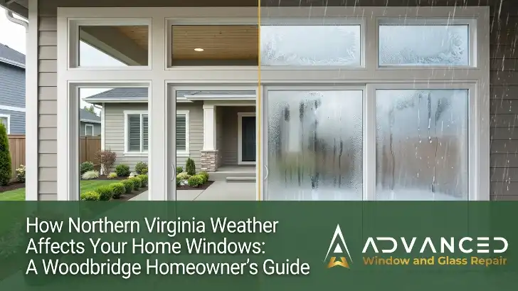 Northern Virginia weather impact on home windows by Advanced Window & Glass Repair in Woodbridge VA