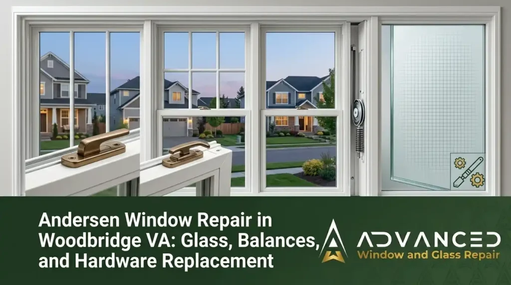 Andersen Window Repair in Woodbridge VA: Glass, Balances, and Hardware Replacement