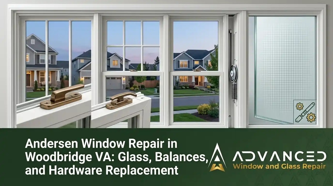 Andersen Window Repair in Woodbridge VA: Glass, Balances, and Hardware Replacement