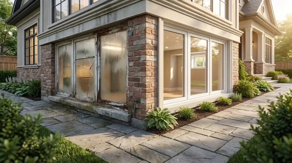 Sliding screen door repair in Fairfax by Advanced Window & Glass Repair restoring a damaged patio door screen