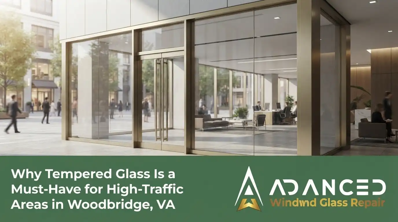 Tempered safety glass for Woodbridge high-traffic areas by Advanced Window & Glass Repair